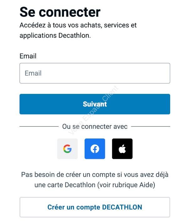 Accéder à mon compte Decathlon