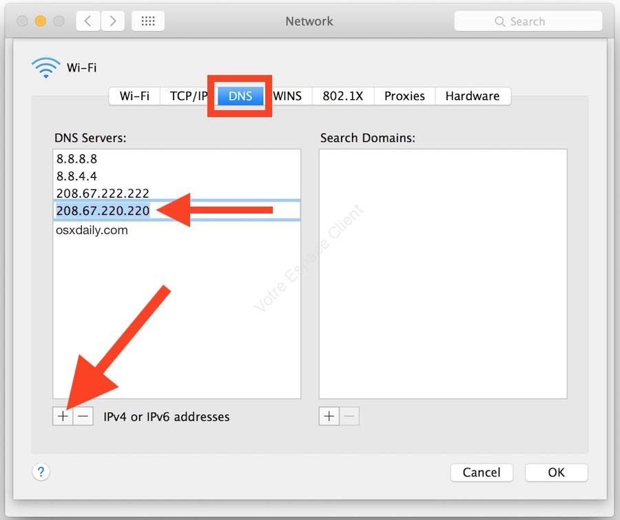 Paramétrer son navigateur internet sur Mac OS X