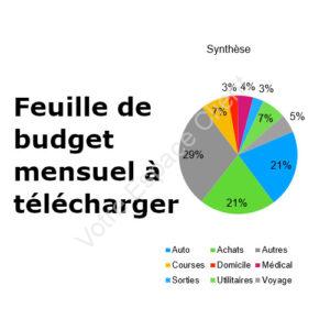 Feuille de budget mensuel vierge Excel à télécharger